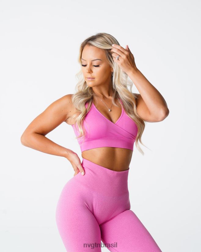 NVGTN fitness mulheres sutiã sem costura de busca chiclete rosa NNJ66L200