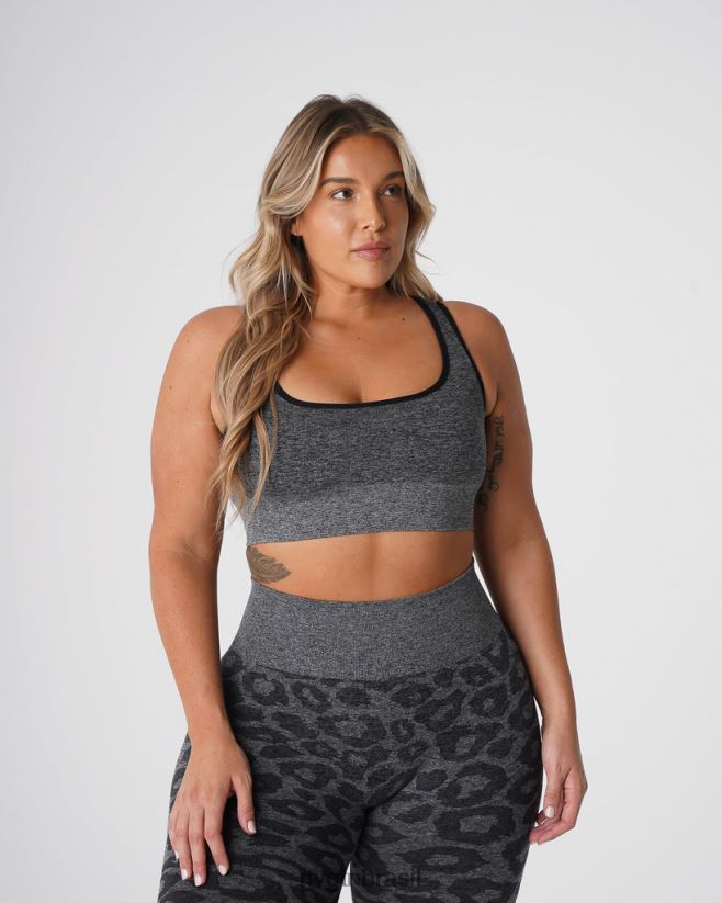 NVGTN fitness mulheres sutiã sem costura leopardo eclipse preto salpicado NNJ66L213