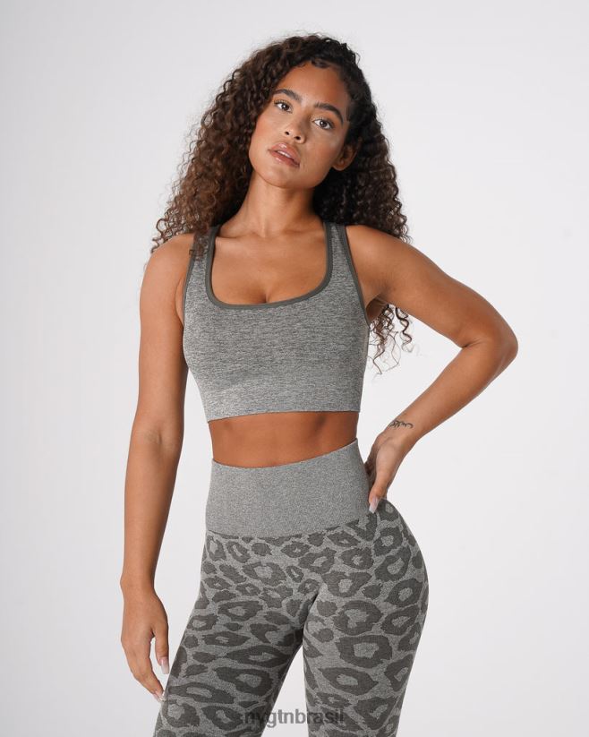 NVGTN fitness mulheres sutiã sem costura leopardo eclipse verde cáqui NNJ66L219