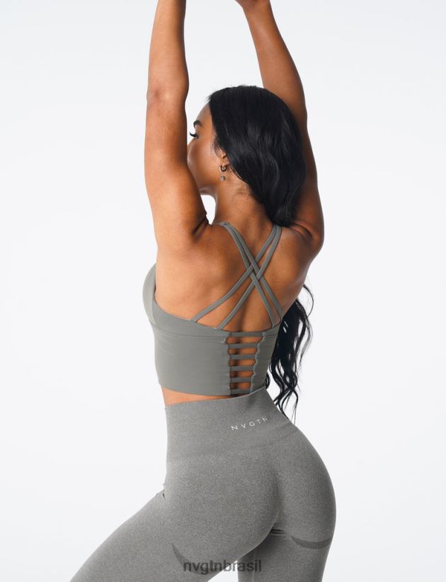 NVGTN fitness mulheres top de sutiã matriz verde cáqui NNJ66L83