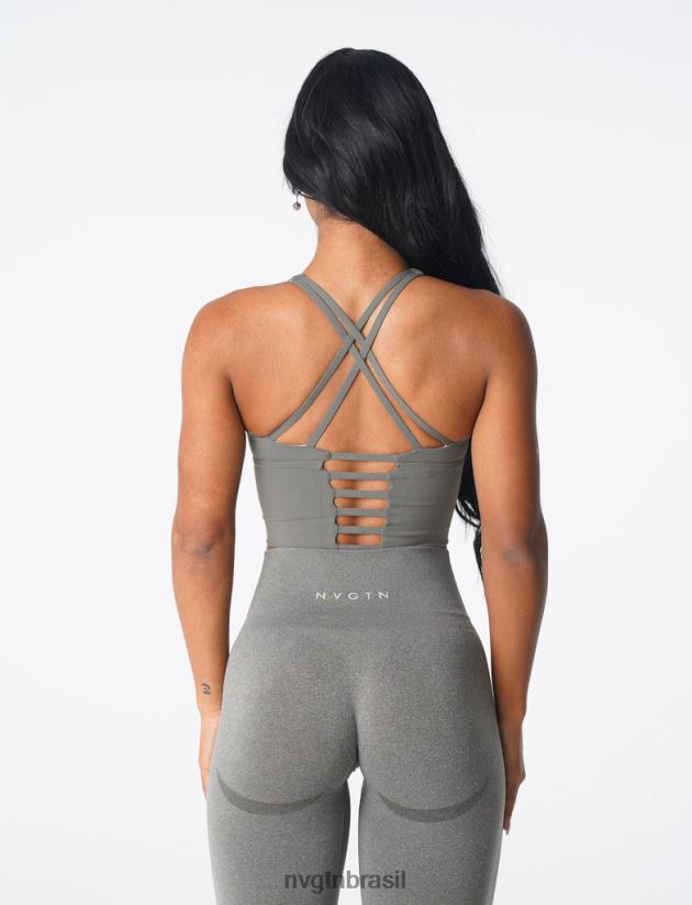 NVGTN fitness mulheres top de sutiã matriz verde cáqui NNJ66L83