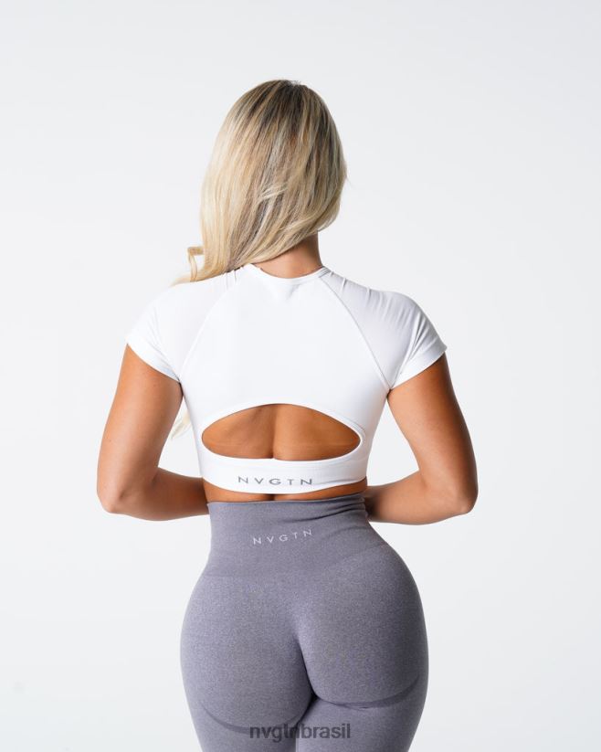 NVGTN fitness mulheres top de sutiã sem costura vórtice branco NNJ66L72