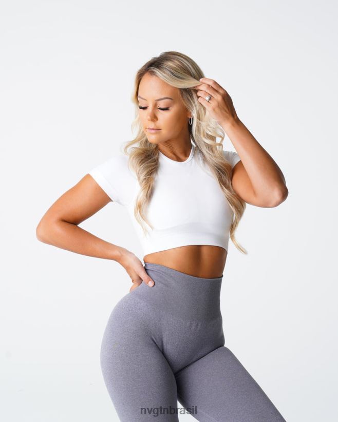 NVGTN fitness mulheres top de sutiã sem costura vórtice branco NNJ66L72