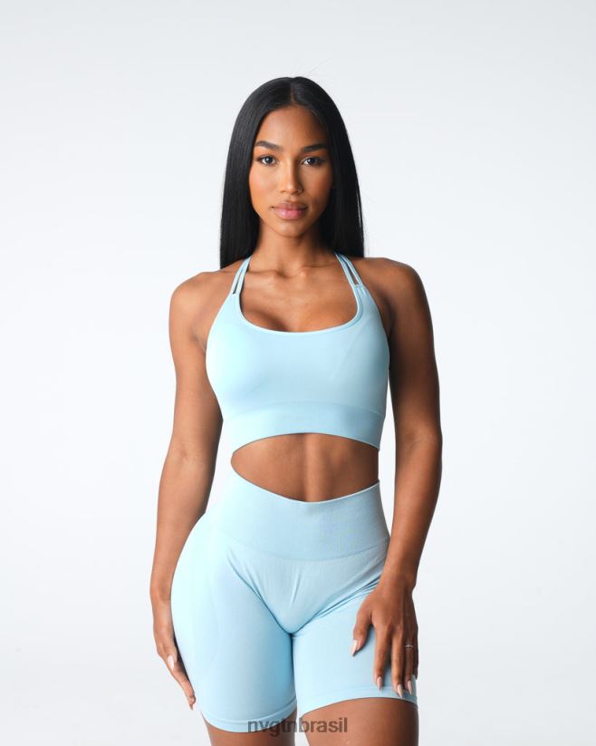 NVGTN fitness mulheres virtude sutiã sem costura azul pastel NNJ66L12
