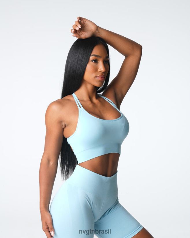 NVGTN fitness mulheres virtude sutiã sem costura azul pastel NNJ66L12