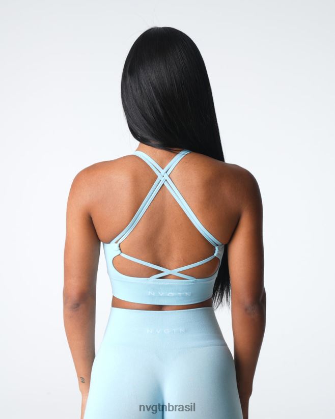 NVGTN fitness mulheres virtude sutiã sem costura azul pastel NNJ66L12