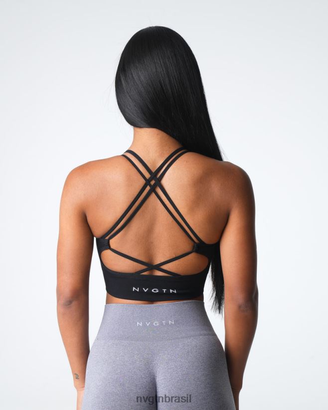 NVGTN fitness mulheres virtude sutiã sem costura preto NNJ66L9